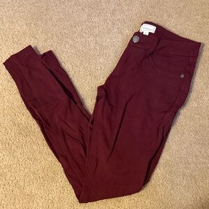 Timing Burgundy Women Jeggings